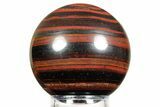 Polished Tiger Iron Stromatolite Sphere - Billion Years #362906-1